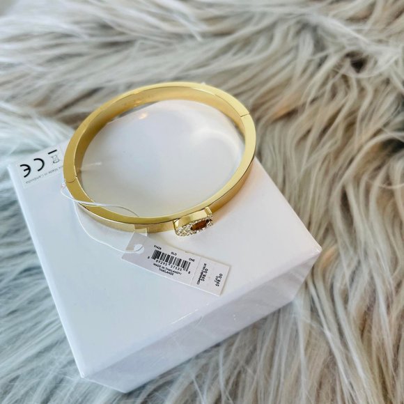 Coach Pave Signature Hinged Bangle - Picture 3 of 3